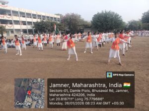 *इंदिराबाई ललवाणी विद्यालयात ७७ वा प्रजासत्ताक दिन उत्साहात साजरा.*